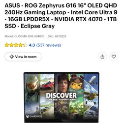 asus 4070 laptop oled screen 240hz