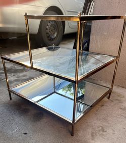 Accent Table Warm Gold Aiden Lane