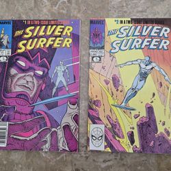 Silver Surfer #1 & #2 (Stan Lee/ Moebius) Marvel Epic 1988 Comic Book Set