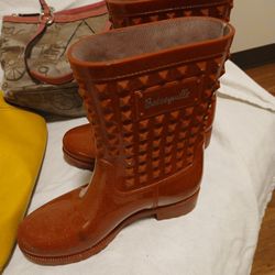 Betseyville Red Rubber Boots Size 8