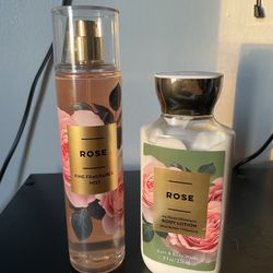 Bath & Body Works Rose Fragrance Mist & Body Lotion 