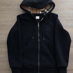 Small Black Burberry Hoodie