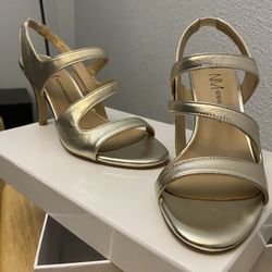 Neiman Marcus Brit Platino Heel Gold