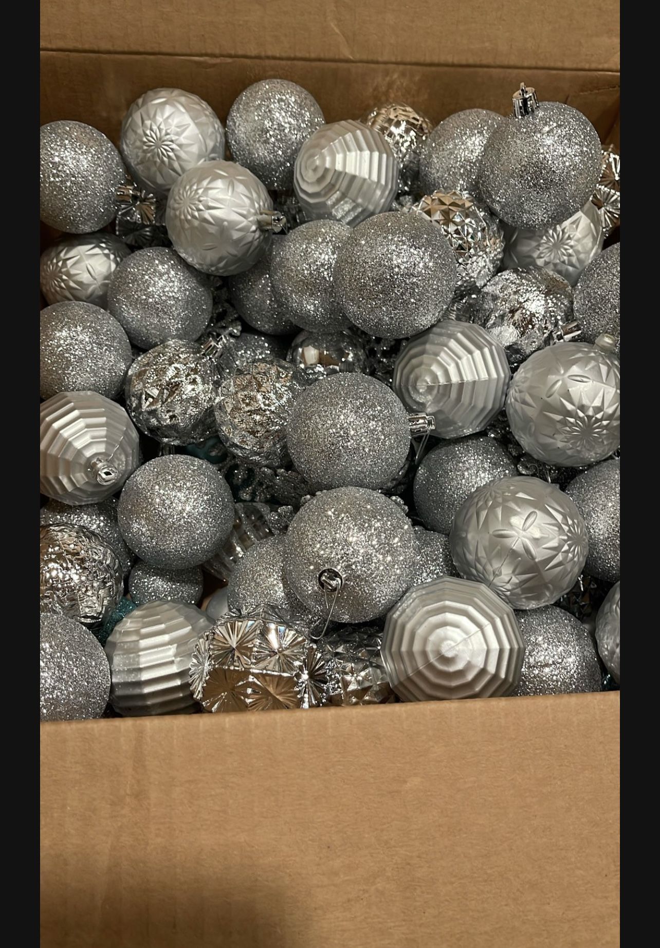 Christmas Ornaments Silver 