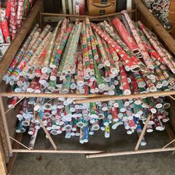 Over 250 Rolls Of hallmark Wrapping Paper