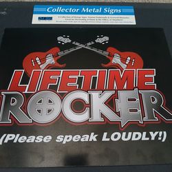 Collector Metal Sign... Lifetime Rocker