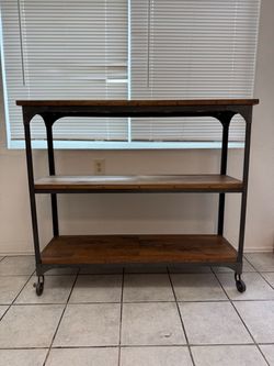 World Market 3 Tier Rolling Console Table / Cart