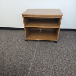 Rolling 2 Shelf Wood Laminate  Unit 