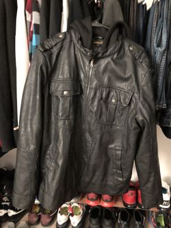 Faux leather jacket men’s XL