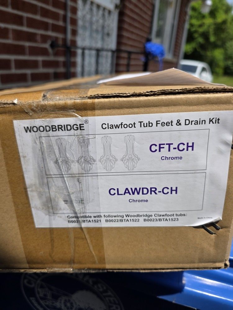 Clawfoot Tub Feet DRAIN KIT CHROME