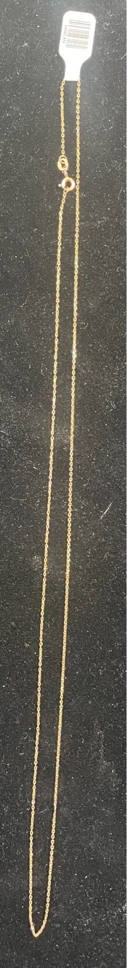 14k gold 25in chain with a circle clasp