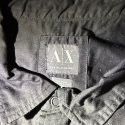 Armani exchange A/X long sleeved  xxl slim fit black and gray