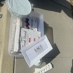 White Trays Candy Tables