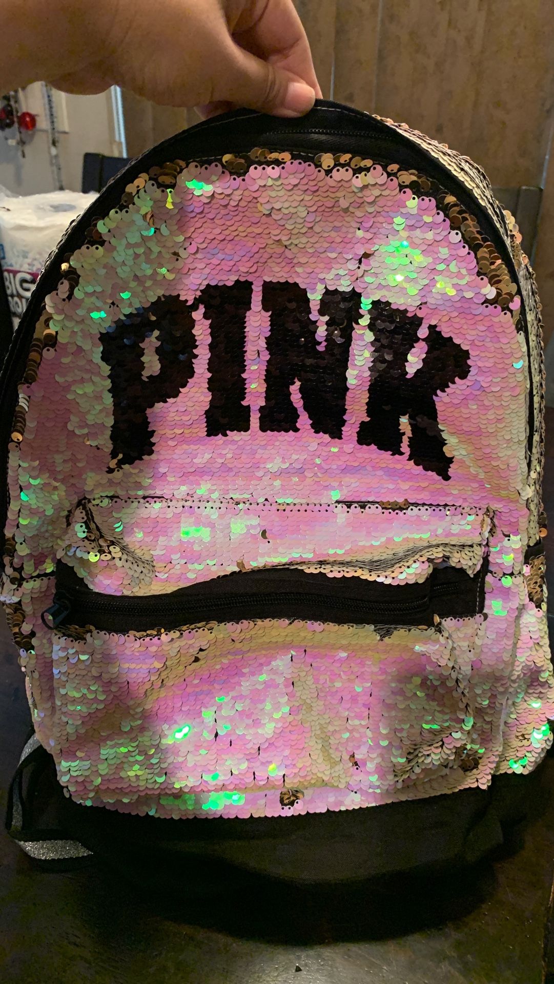 Vs pink sequin backpack. Sold out !!!