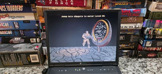 Vintage Gateway Gaming Laptop + Huge Big Box PC Game Collection