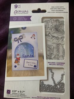 Gemini Peek-A-Boo Santa Stamps & Dies
