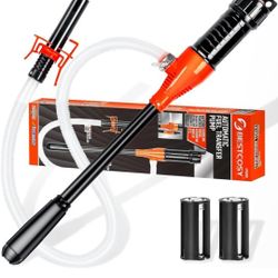 Portable Transfer Pump Battery Operated Electric Siphon Pump for Gas, Fuel, Diesel, Water Transfer 2.4 GPM Flow Oil Extractor