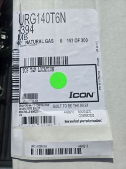 Bradfordwhite 40 gallon gas water heater with warranty