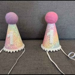 Twin Girls First Birthday Hats