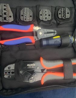 interchangeable ratcheting wire crimping too