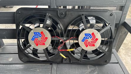 Electric car fans flex a lite 12 inch double fans