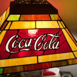 Coca-Cola Lampshade Stained Glass 