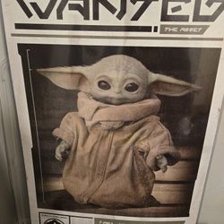 Star Wars Mandalorian Baby Grogu Wall Art 