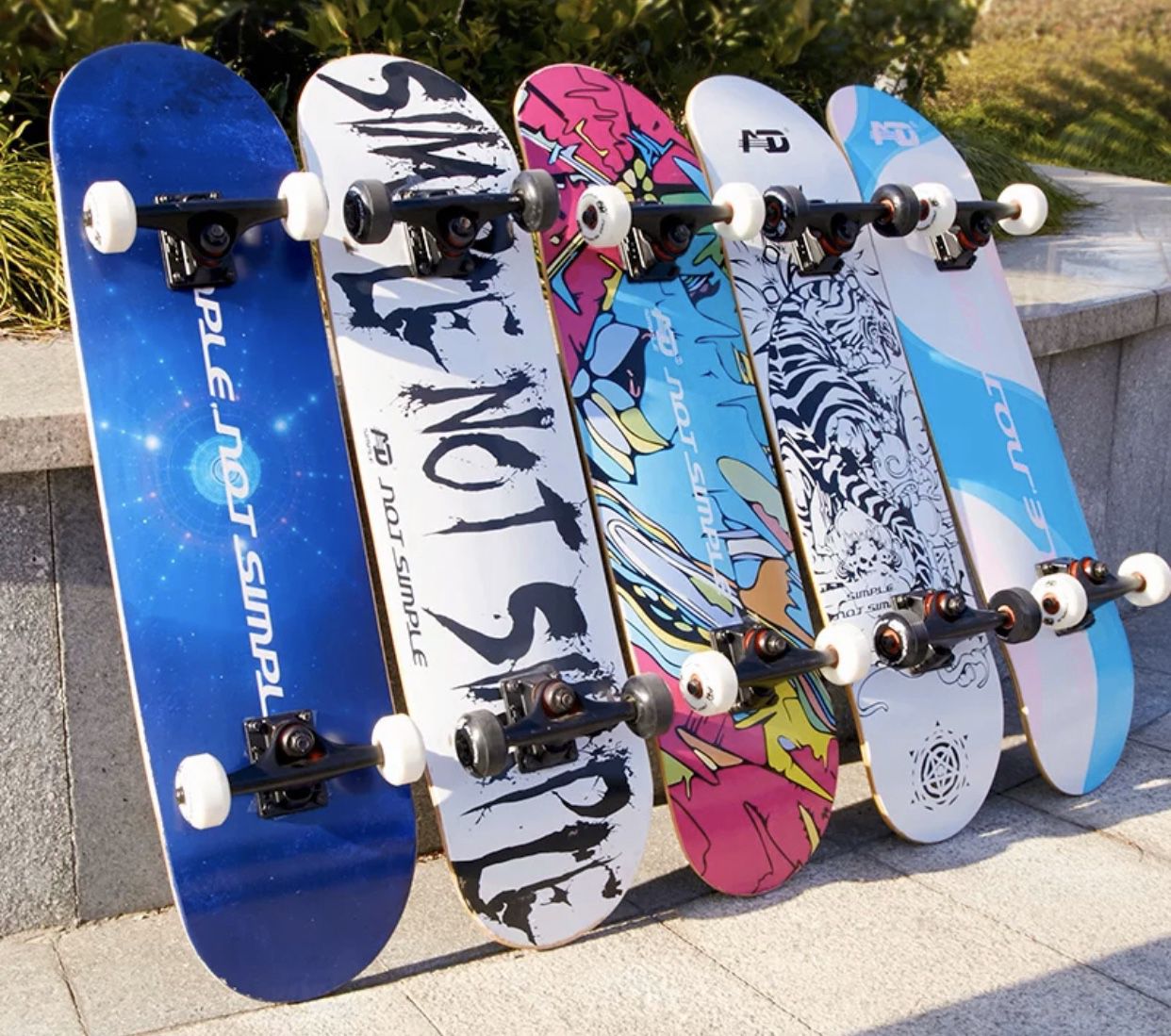 New complete maple skateboards