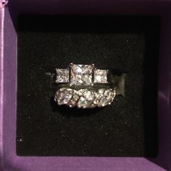 2 NEW FAKE WEDDING RING SETS