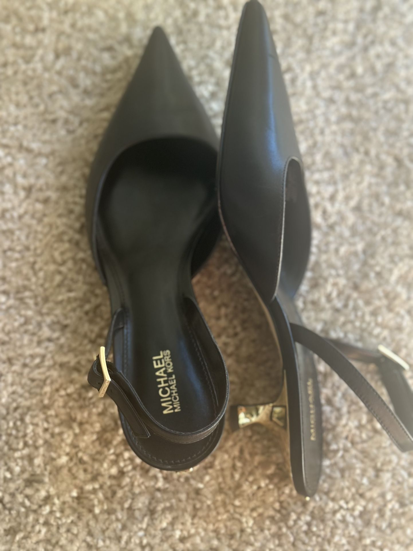 Michael Kors sling back kitten heel 