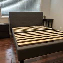 Queen Size Bed Frame (Easily Disassembled To Move)