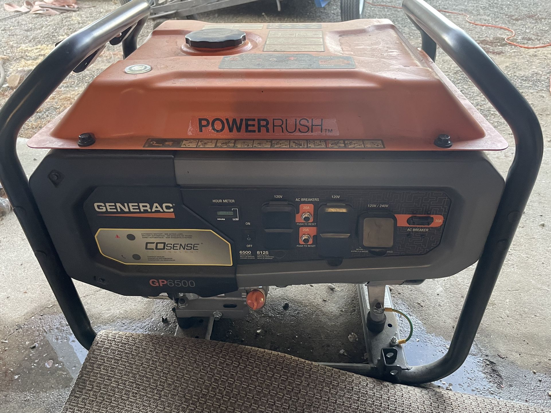 Generac GP 6500 Generator Camping Honda Rv Job Work Jobsite