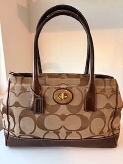 Vintage Y2K Coach Turn-lock Madeline Shoulder Bag (Purple Lining)