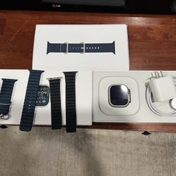 Mint Apple Watch Ultra 2 Titanium 49mm Blue Ocean Band