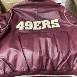 Genuine, Authentic Leather Vintage 49ers Jacket