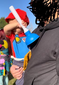 Mario Onesie 2T With Hat And Plunger
