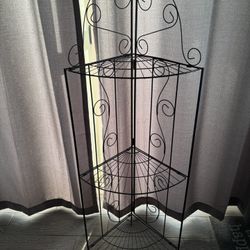 Corner Black Shelf