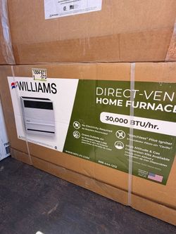 New Williams 30,000 Btu Wall Heater Furnace 30k Gas