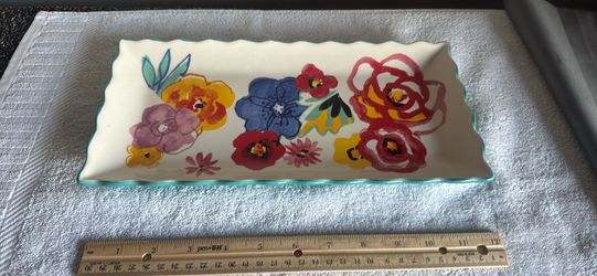 Pioneer woman vintage floral stoneware platter
