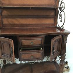 Buffet Kitchen Server Sideboard Cabinet With hutch