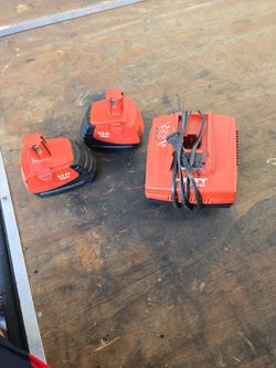 2 batteries and charger