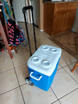 45 Quarts Rubermaid Wheeled Rolling Cooler