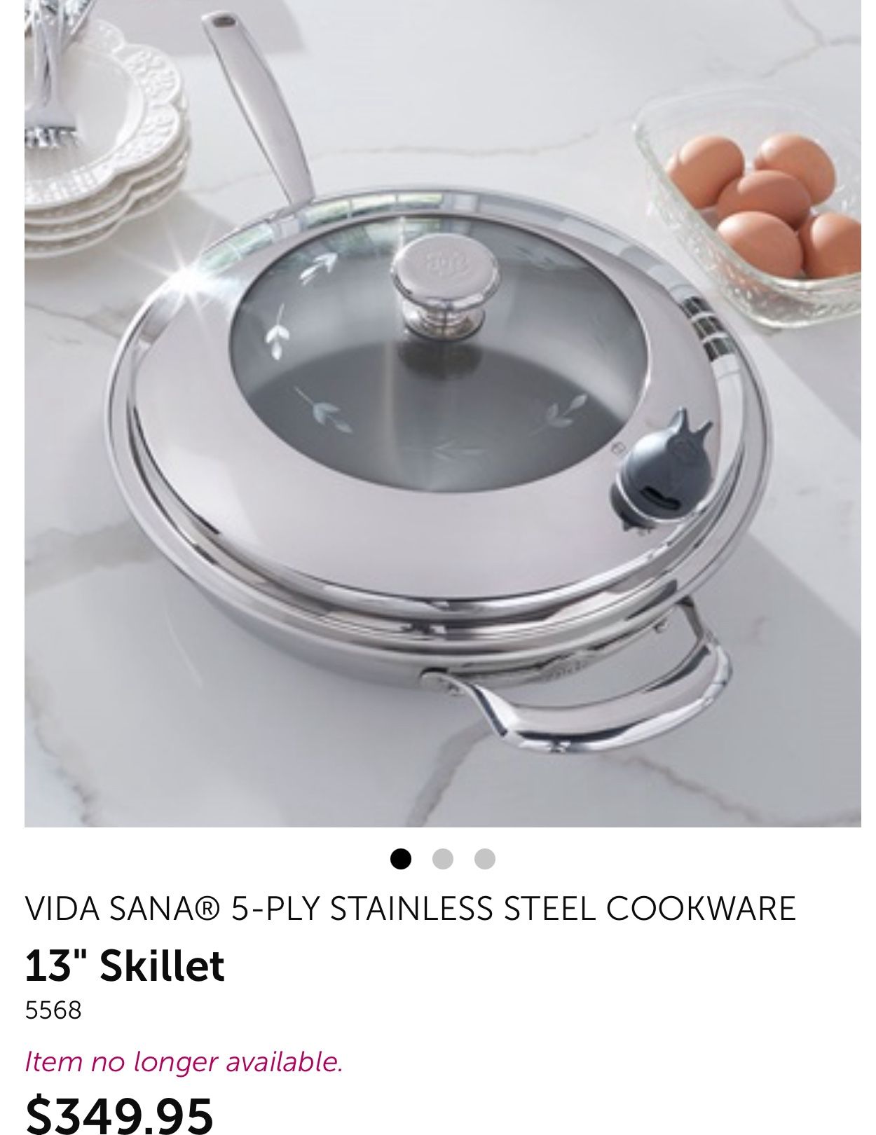 VIDA SANA® 5-PLY STAINLESS STEEL COOKWARE 13" Skillet