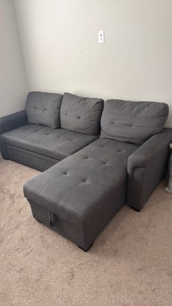 Gray Sectional Sofa with Chaise