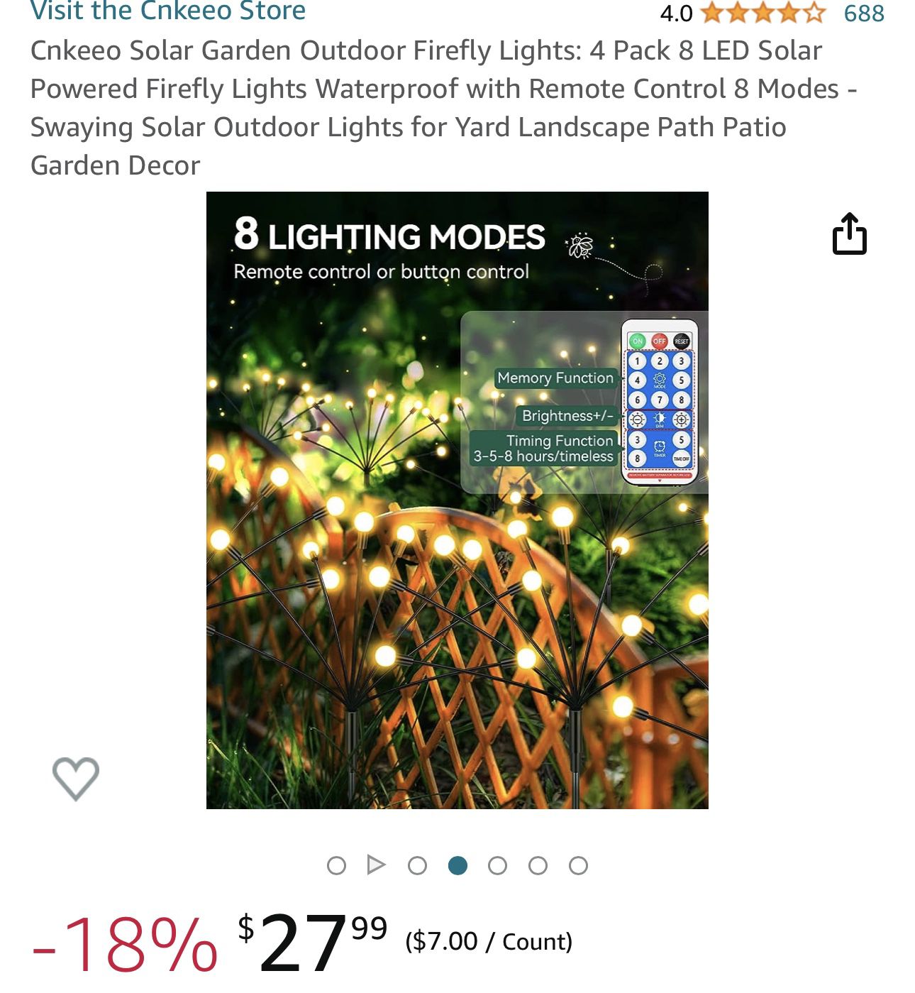 Cnkeeo Solar Garden Outdoor Firefly Lights: Pack LED Solar Powered  Firefly Lights Waterproof with Remote Control Modes Swaying Solar  Outdoor L for Sale in Newport Beach, CA OfferUp