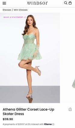 Glitter Corset Lace-Up Dress