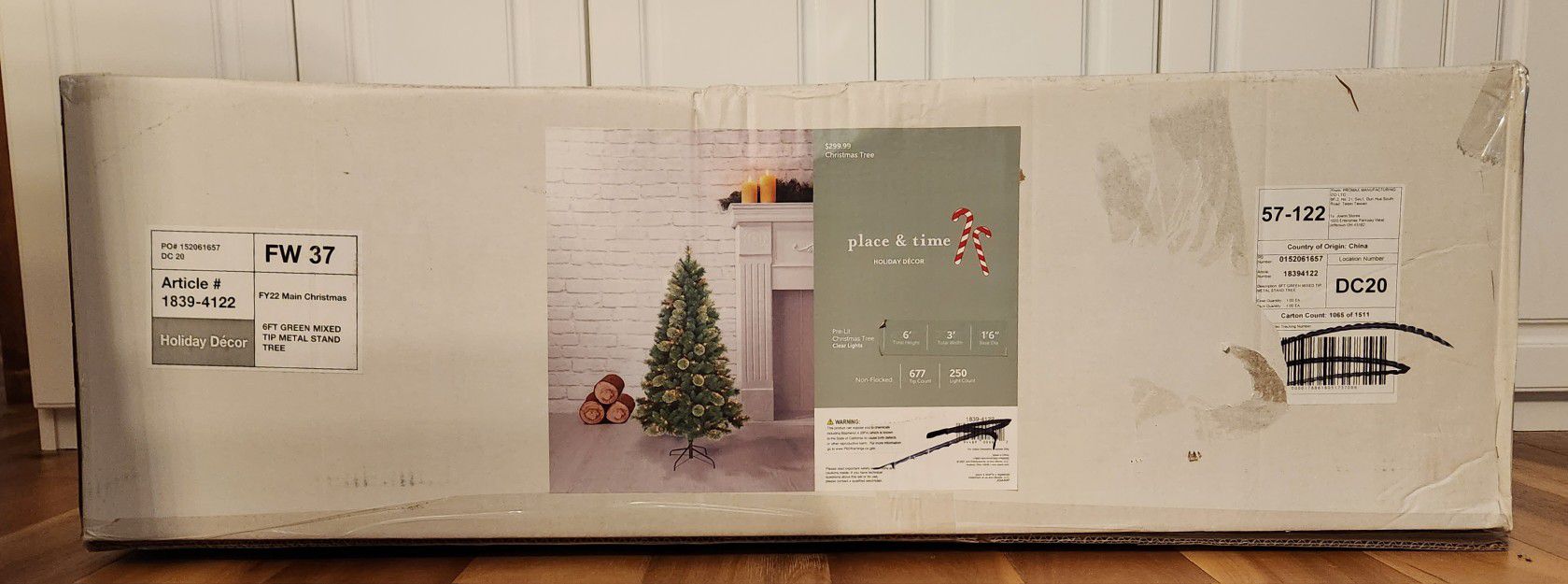 Brand New in Sealed Box: 6' Prelit Tree with Metal Stand