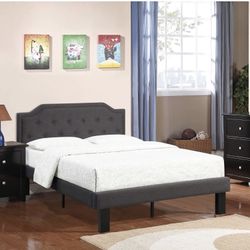 New Twin Size Platform  Bed Frame With Headboard 