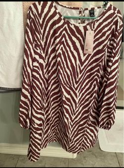 New Emery Rose 3XL Dress – Zebra Print – Never Worn