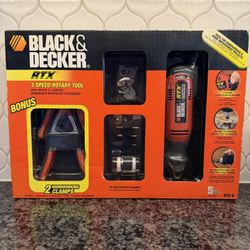 BLACK & DECKER RTX-6 ROTARY TOOL  3 SPEED, New Sealed Box W/ 30 Accessories